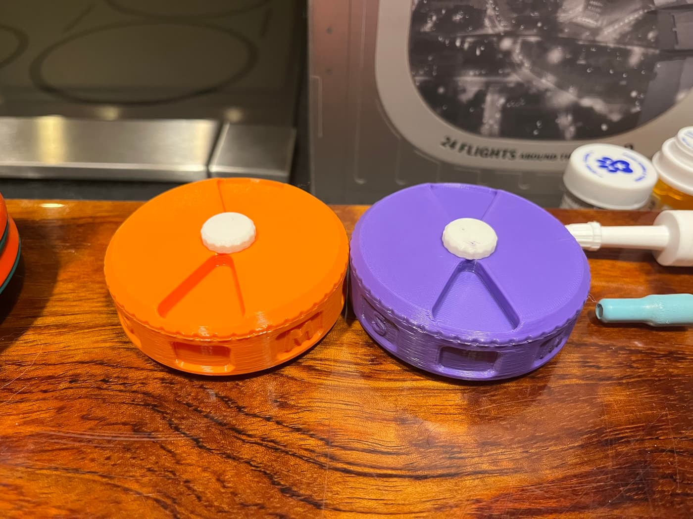 Additional view of the pill containers